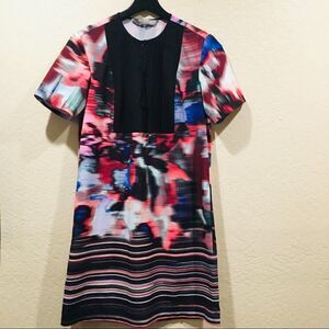 Clover Canyon Watercolor black dress Stripe Sm